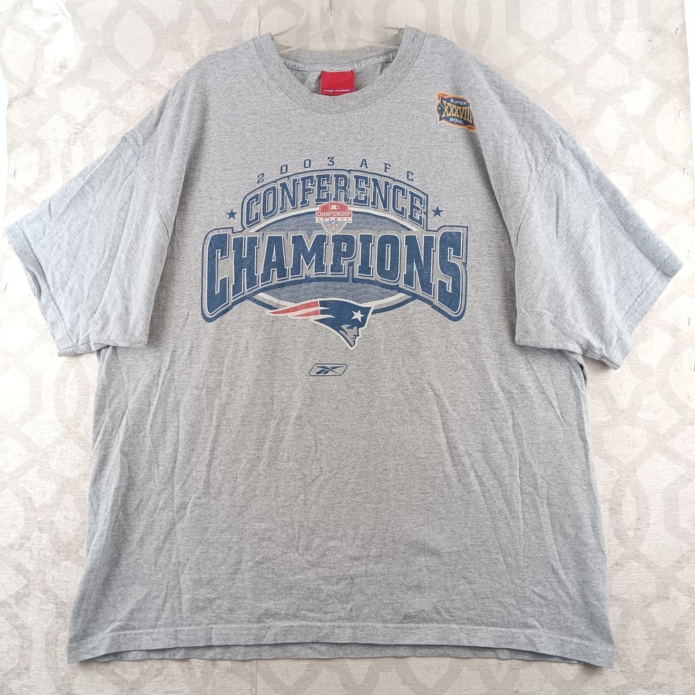 Reebok New‎ England Patriots 2003 AFC Conference Champions T Shirt XL